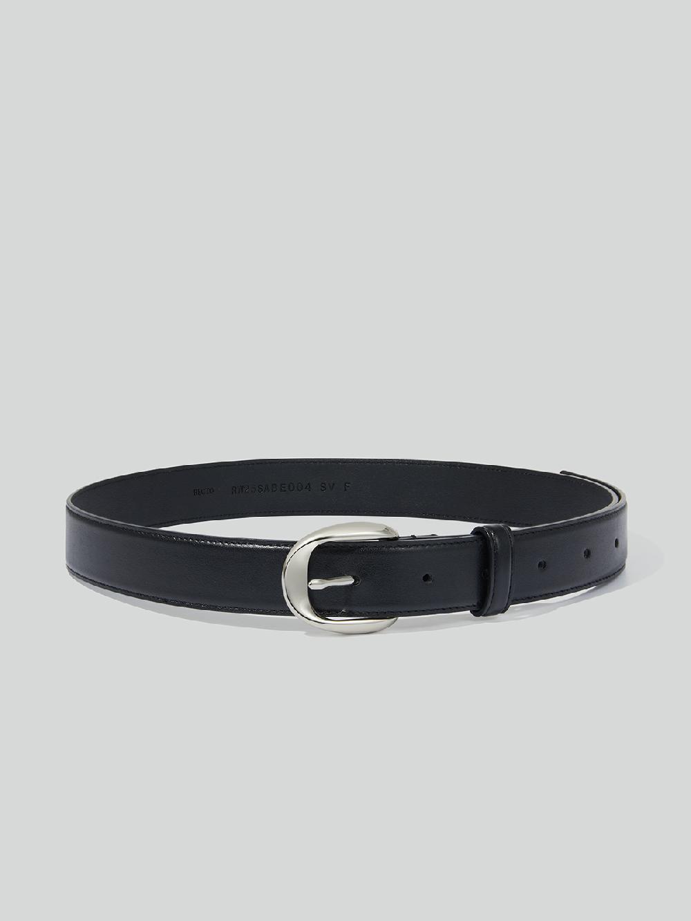 Recto SIGNATURE ROUND BUCKLE BELT (SILVER)
