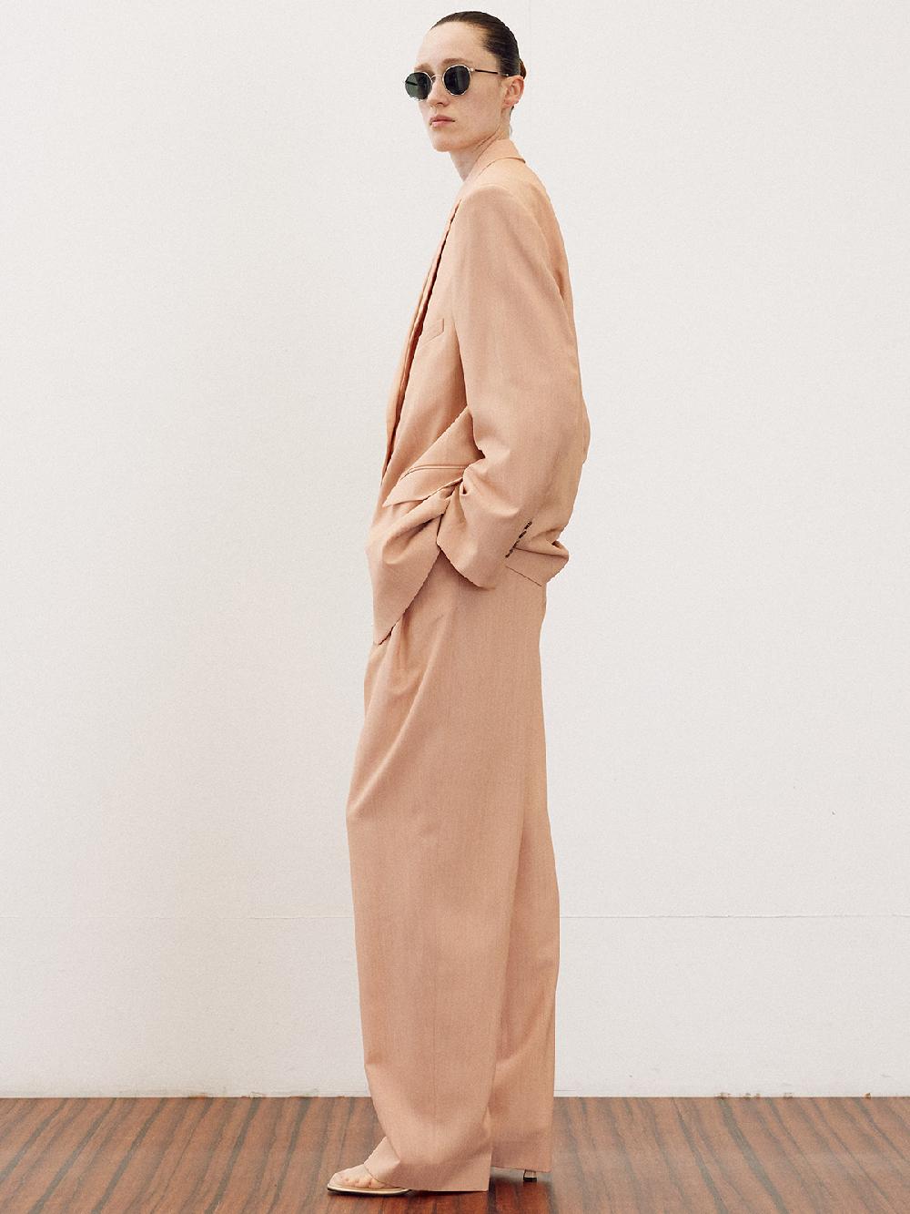 Recto SIGNATURE SINGLE BREASTED SUIT JACKET (PEACH)