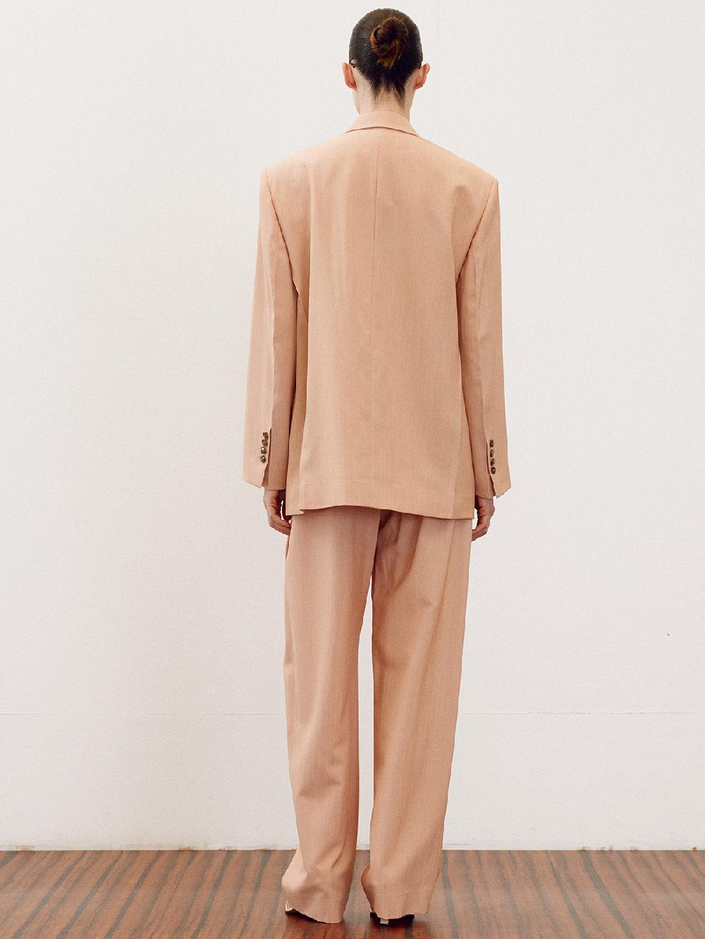 Recto SIGNATURE SINGLE BREASTED SUIT JACKET (PEACH)