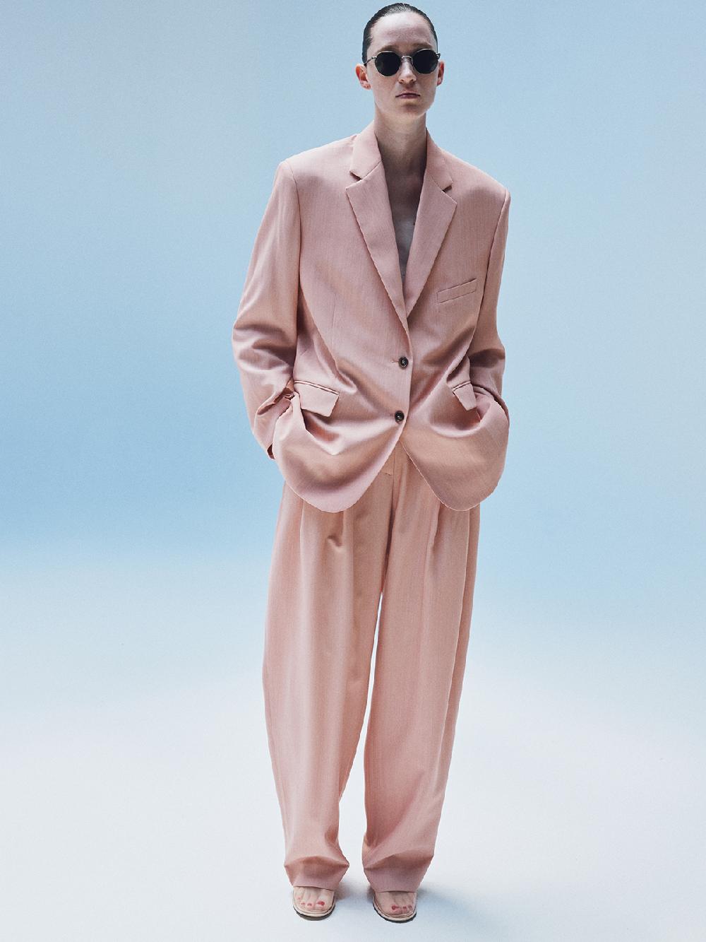 Recto SIGNATURE SINGLE BREASTED SUIT JACKET (PEACH)