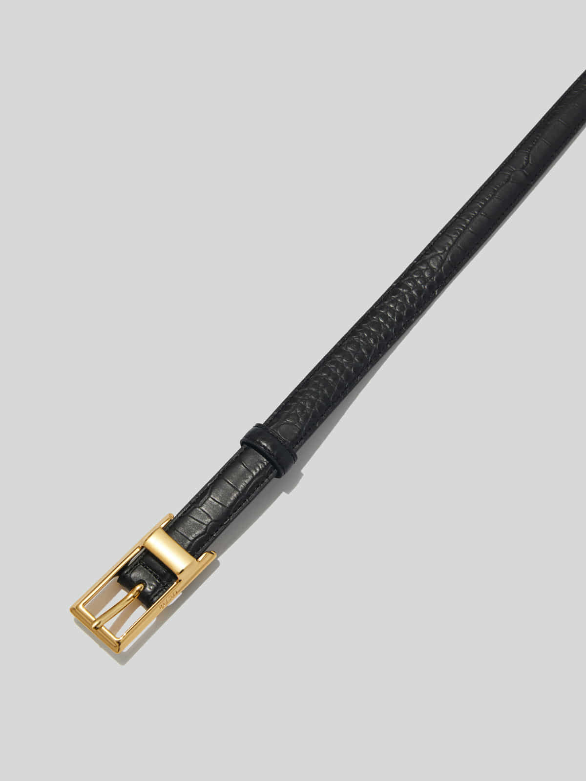 Recto SIGNATURE SQUARE BUCKLE BELT (BLACK)