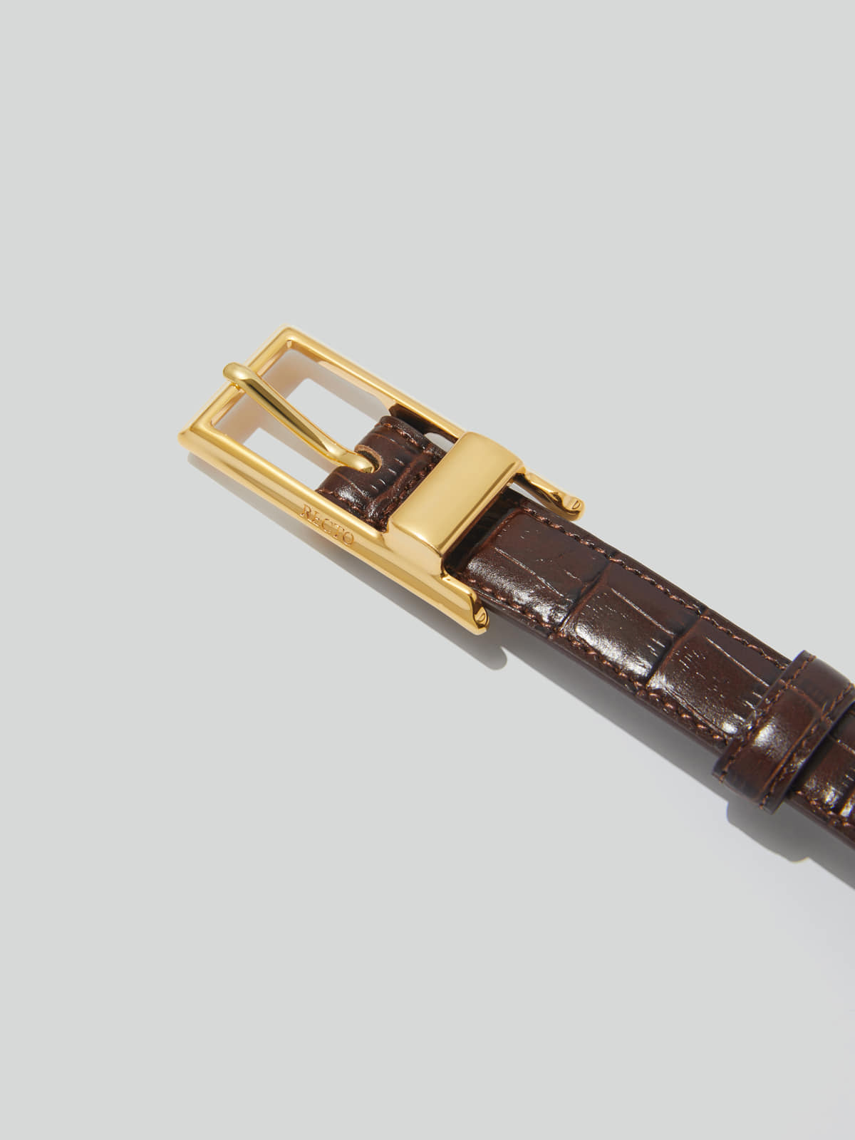 Recto SIGNATURE SQUARE BUCKLE BELT (VINTAGE BROWN)