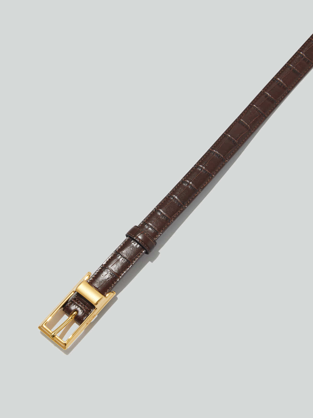 Recto SIGNATURE SQUARE BUCKLE BELT (VINTAGE BROWN)