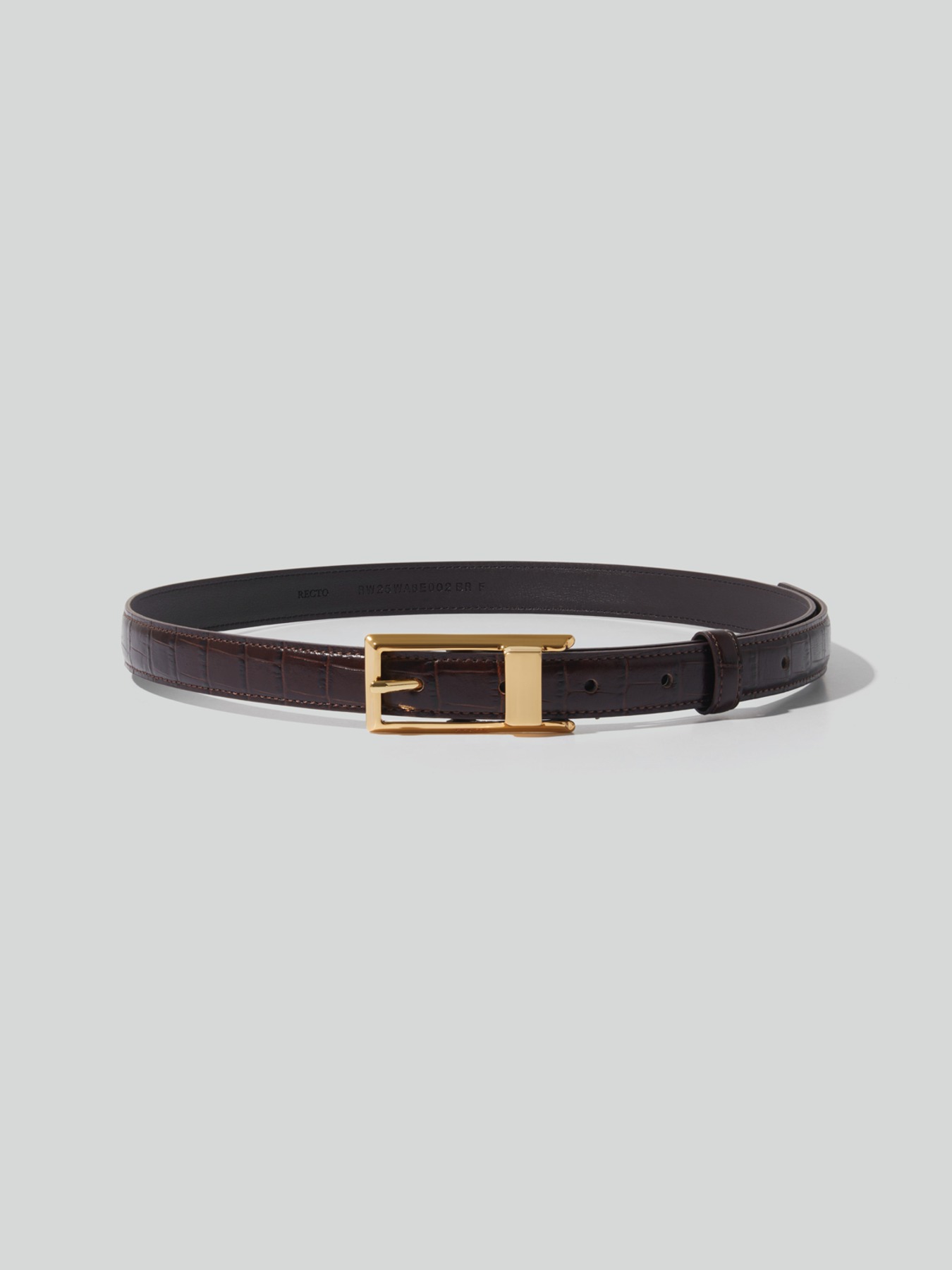 recto SIGNATURE SQUARE BUCKLE BELT (VINTAGE BROWN)