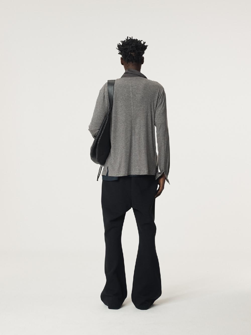 Recto SLIM FIT JERSEY SHIRT (MELANGE GREY)