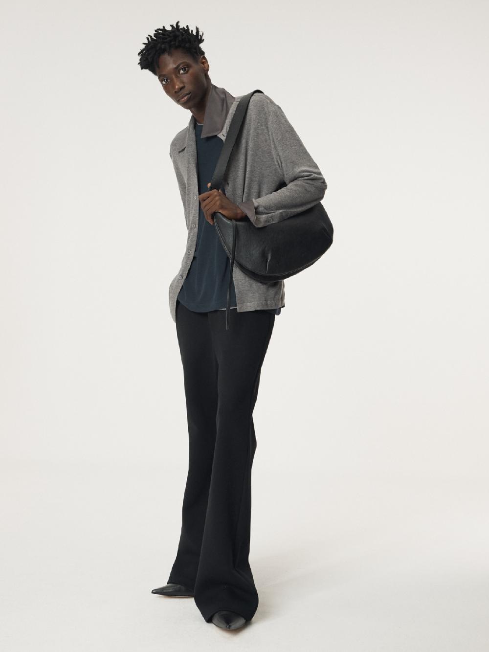 recto SLIM FIT JERSEY SHIRT (MELANGE GREY)