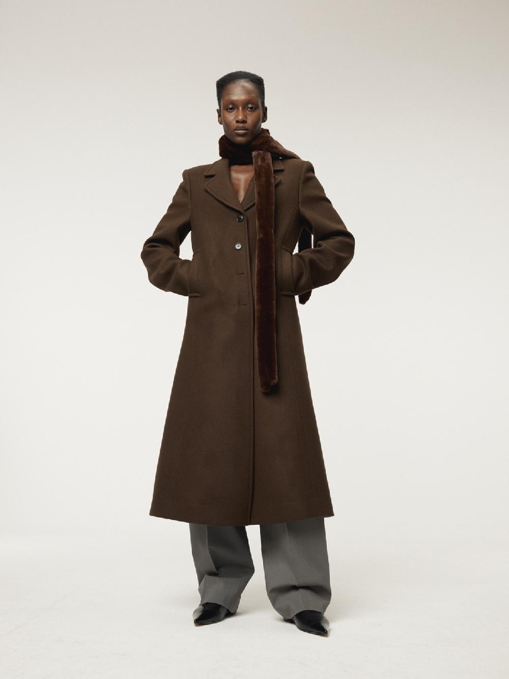 recto SLIM FIT LONG COAT (VINTAGE BROWN)