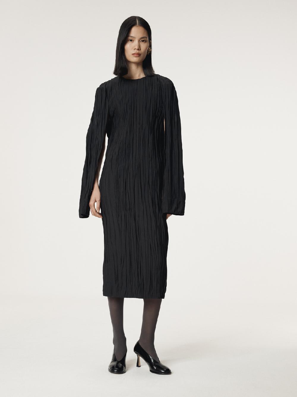 Recto SOPHIE TIED-UP SLEEVE DRESS (BLACK)