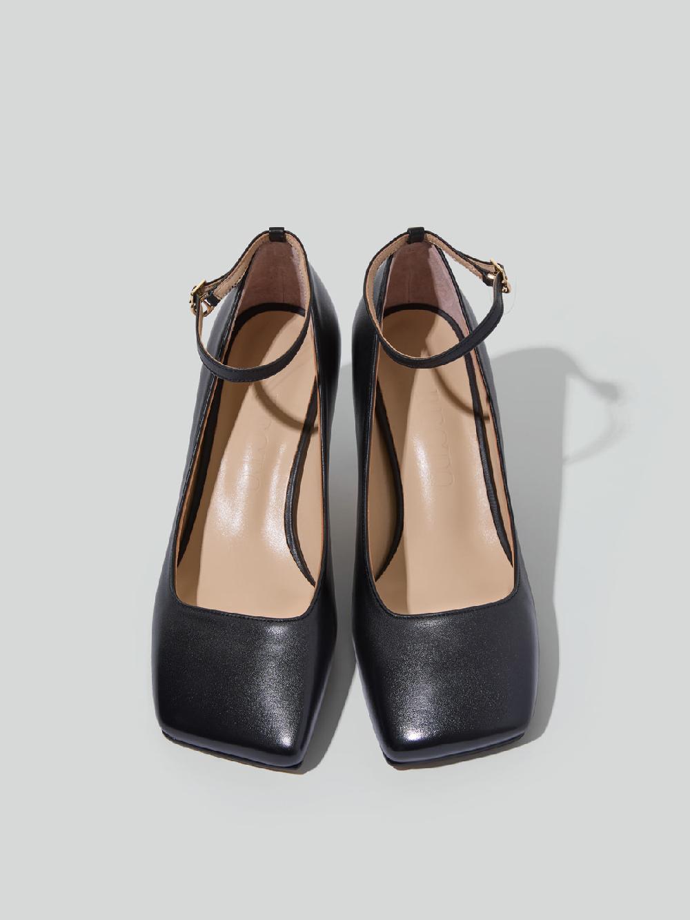 Recto SQUARE TOE MARY JANE PUMPS (BLACK)