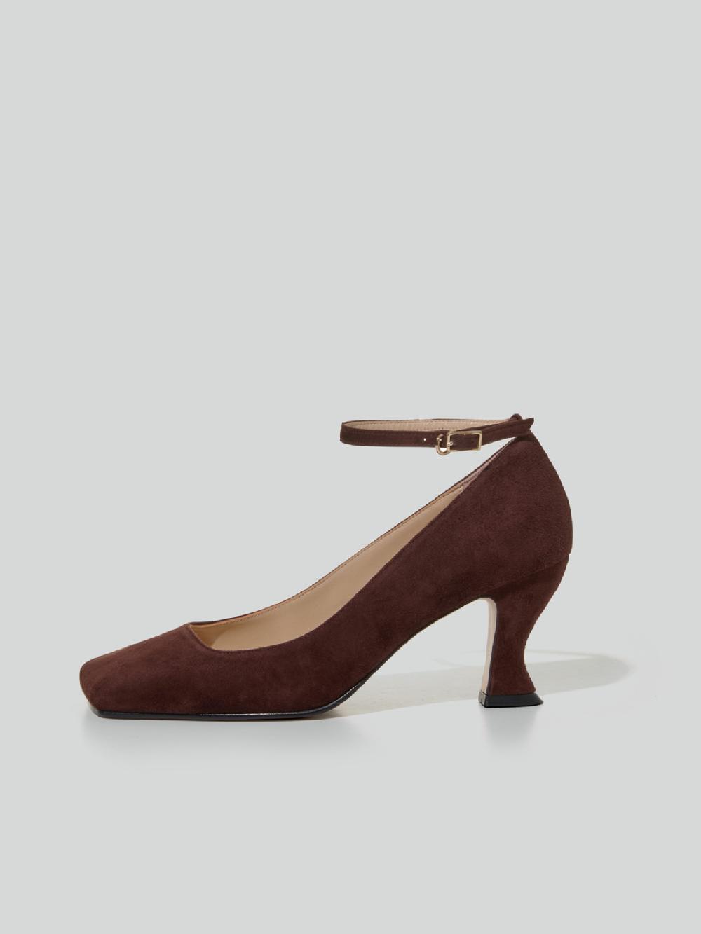 recto SQUARE TOE MARY JANE PUMPS (MAHOGANI BROWN)