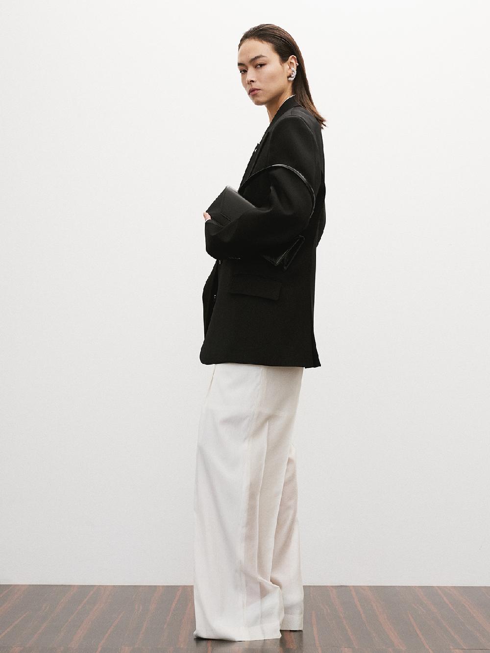 Recto STRUCTURE WOOL TAILORED JACKET (BLACK)