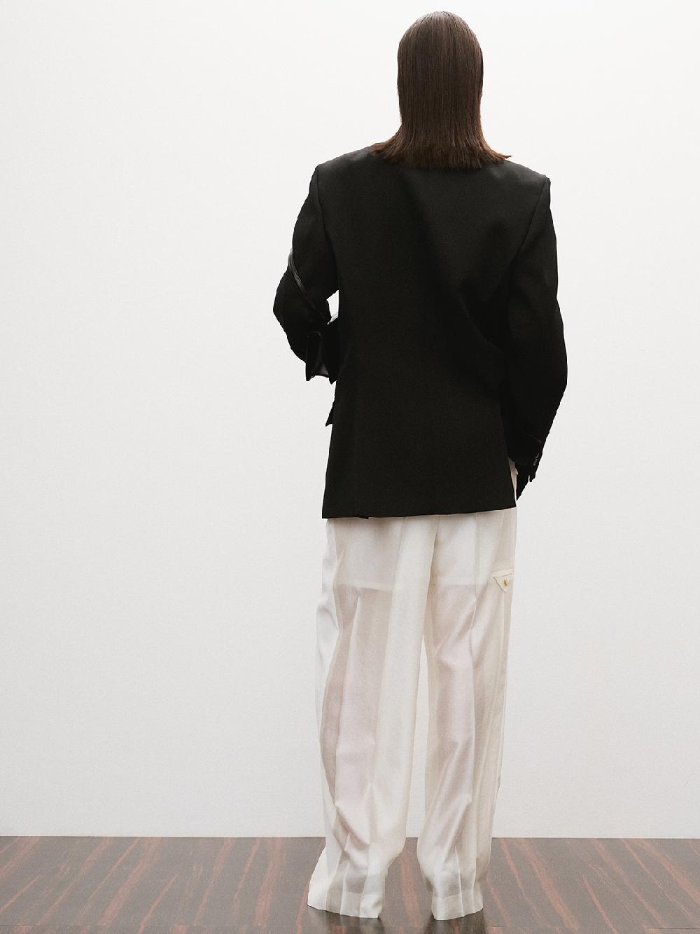 Recto STRUCTURE WOOL TAILORED JACKET (BLACK)