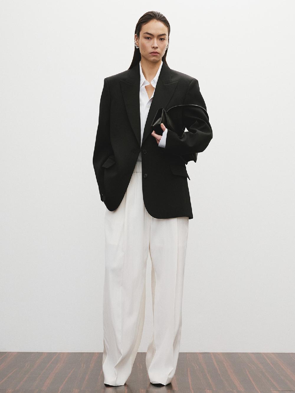 recto STRUCTURE WOOL TAILORED JACKET (BLACK)