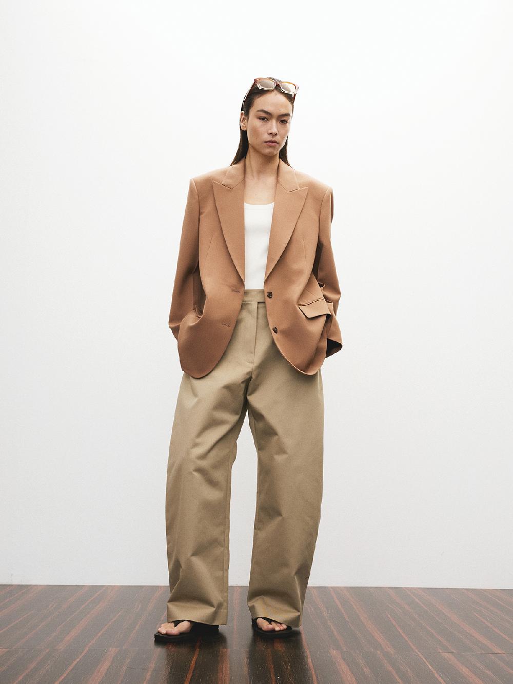 Recto STRUCTURE WOOL TAILORED JACKET (ROSE BEIGE)