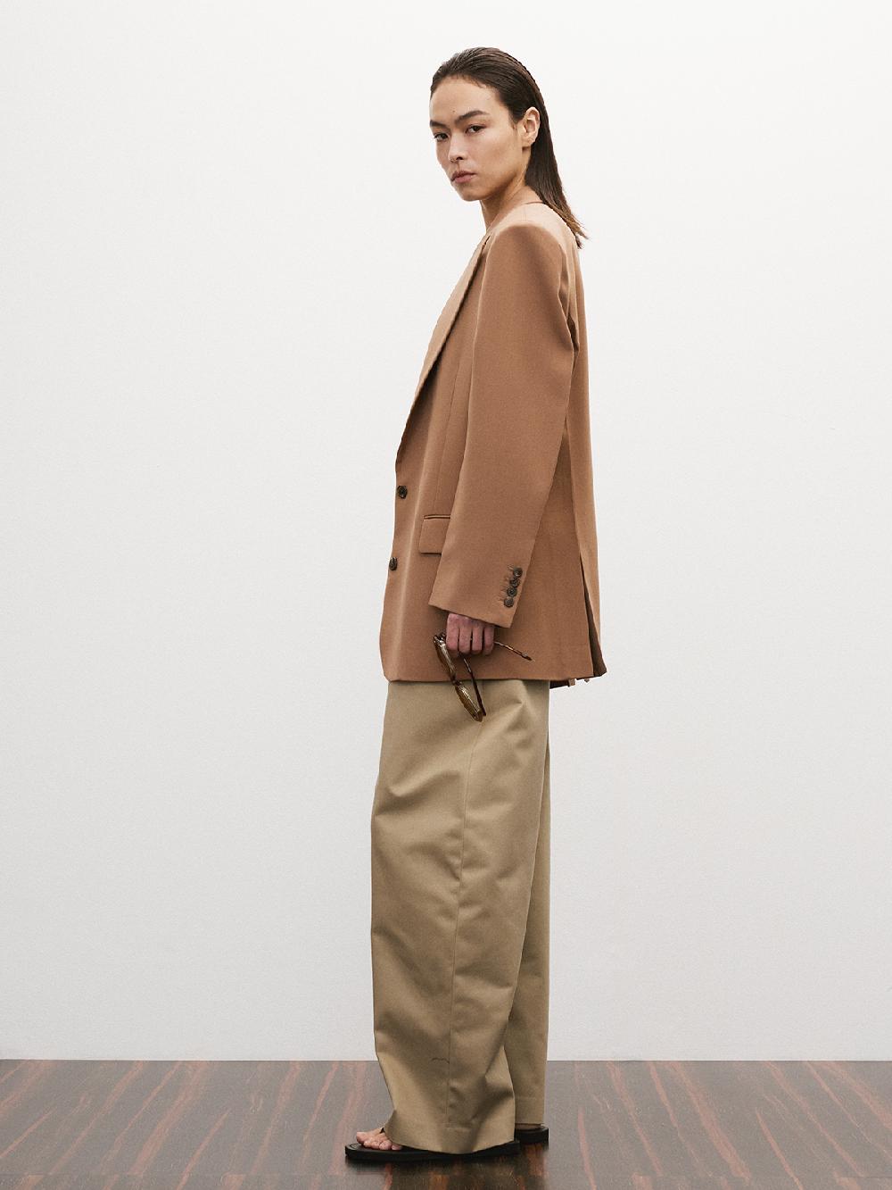 Recto STRUCTURE WOOL TAILORED JACKET (ROSE BEIGE)