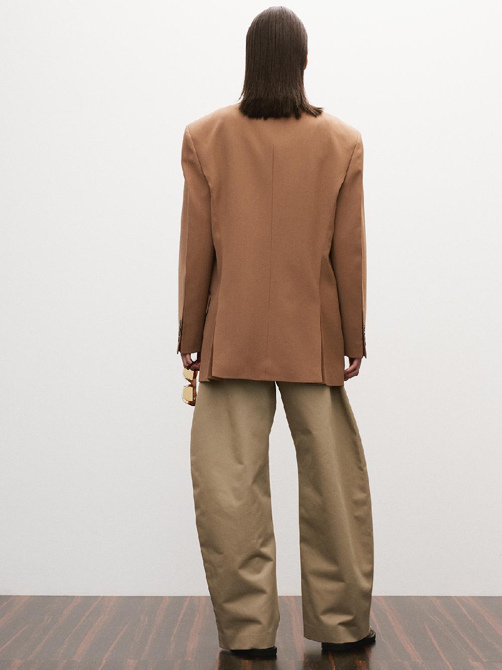 Recto STRUCTURE WOOL TAILORED JACKET (ROSE BEIGE)