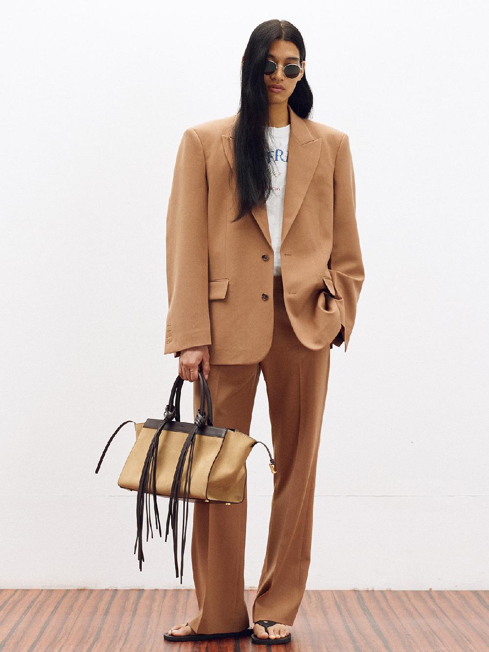 Recto STRUCTURE WOOL TAILORED JACKET (ROSE BEIGE)