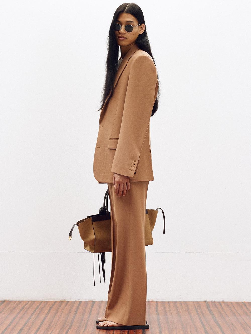 Recto STRUCTURE WOOL TAILORED JACKET (ROSE BEIGE)