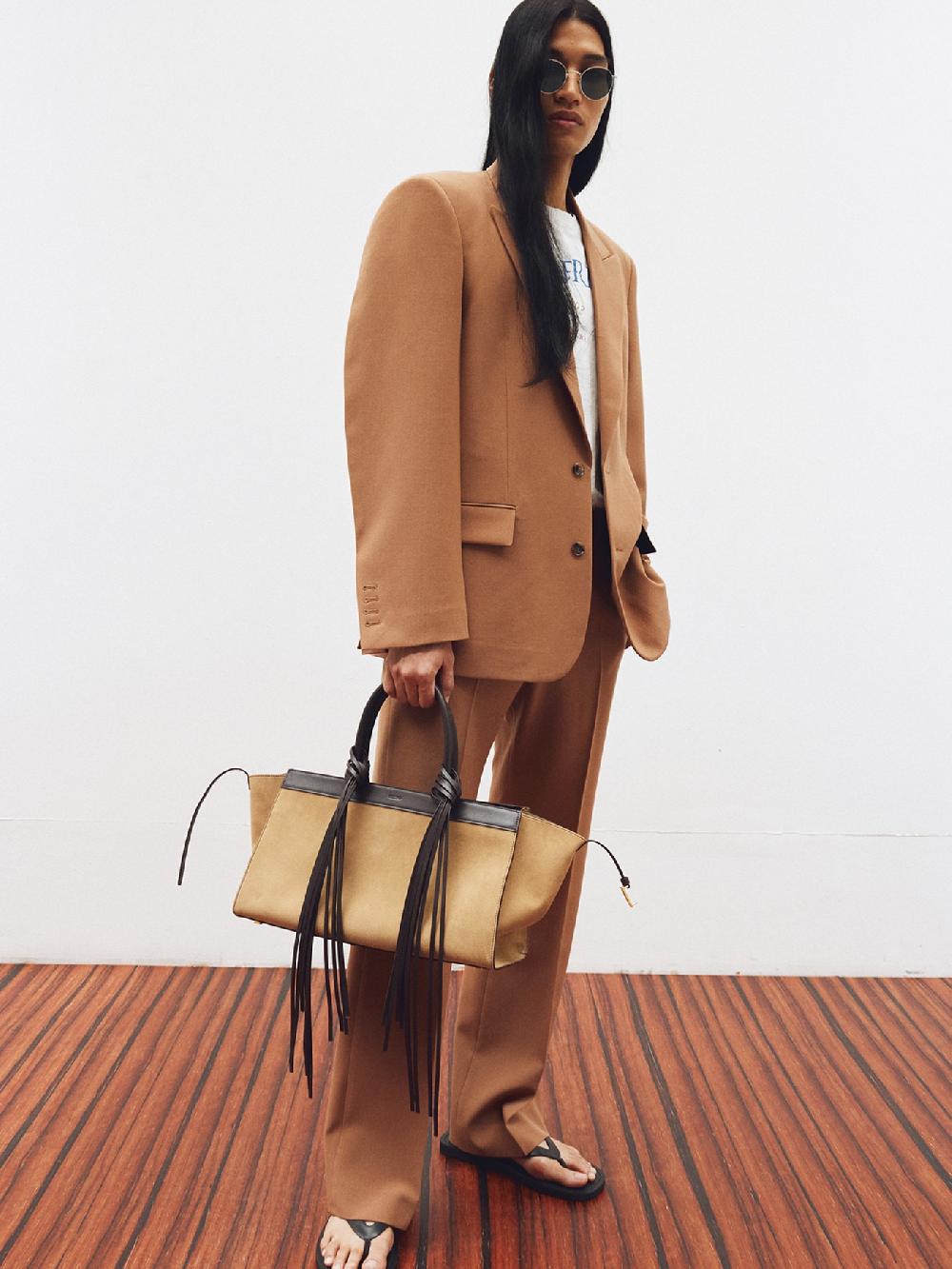 recto STRUCTURE WOOL TAILORED JACKET (ROSE BEIGE)