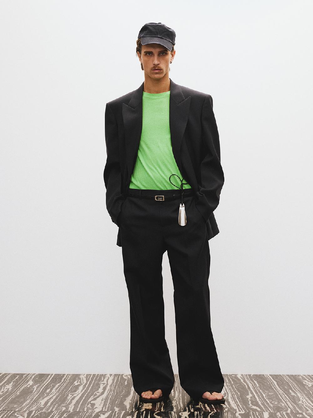 Recto STRUCTURE WOOL TAILORED JACKET (VINTAGE NAVY)