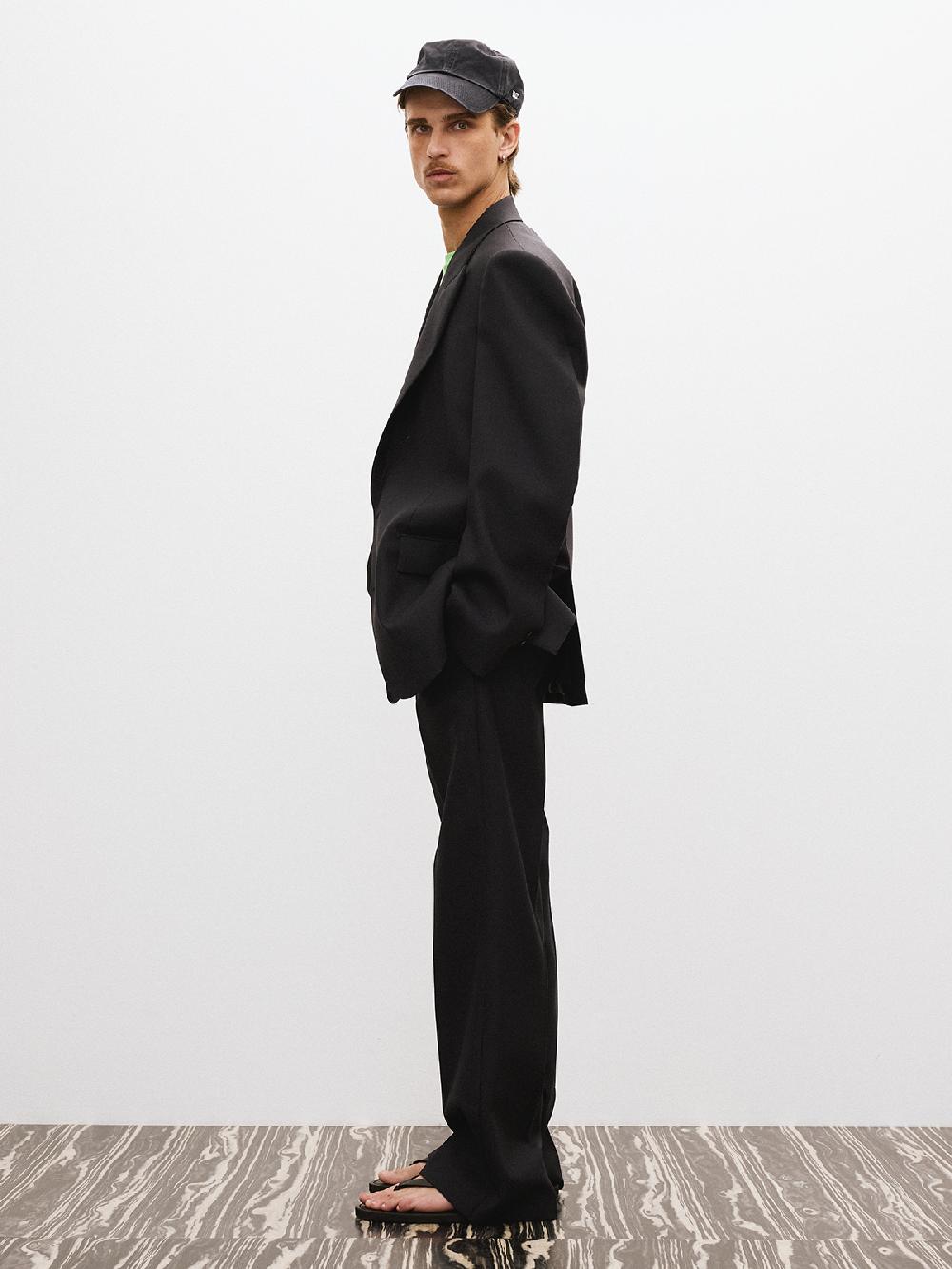 Recto STRUCTURE WOOL TAILORED JACKET (VINTAGE NAVY)