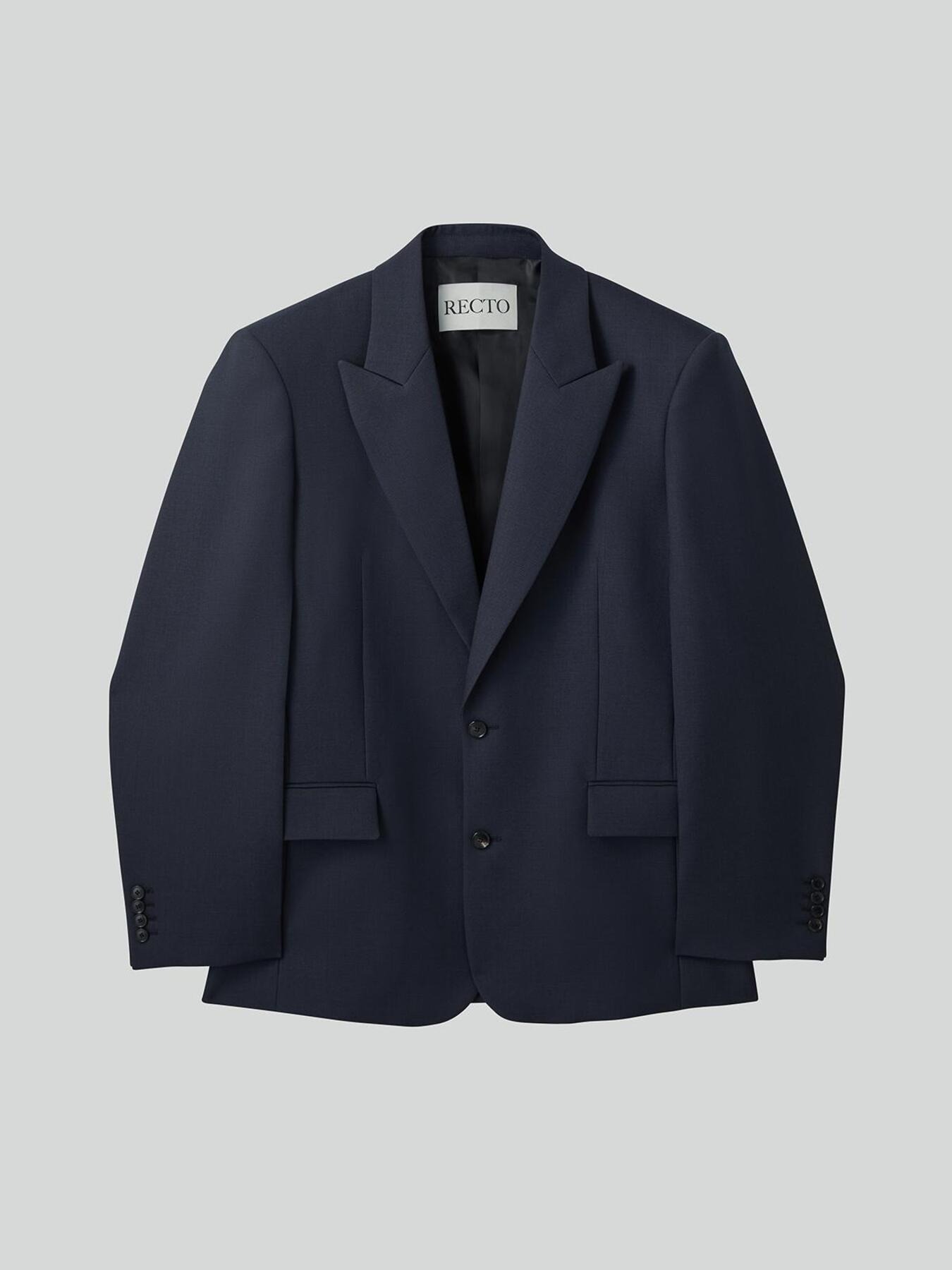 recto STRUCTURE WOOL TAILORED JACKET (VINTAGE NAVY)