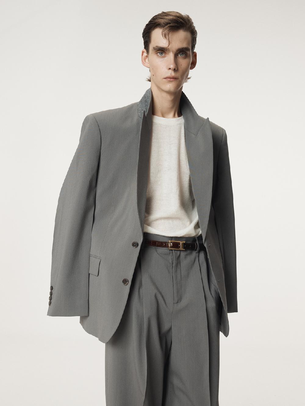 Recto STRUCTURED SINGLE SUIT JACKET (MIDNIGHT GREY)