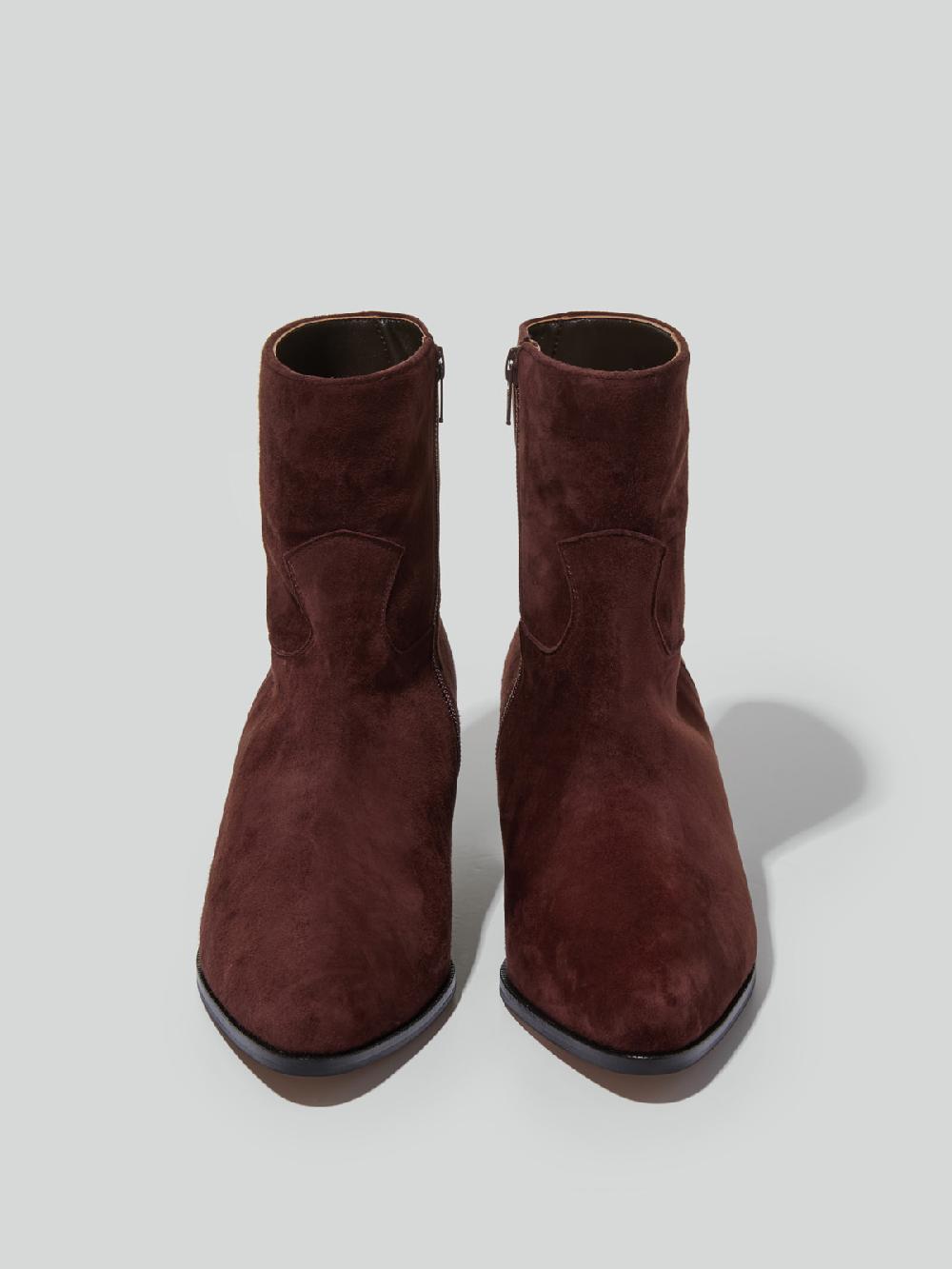 Recto SUEDE ANKLE BOOTS (MAHOGANI BROWN)