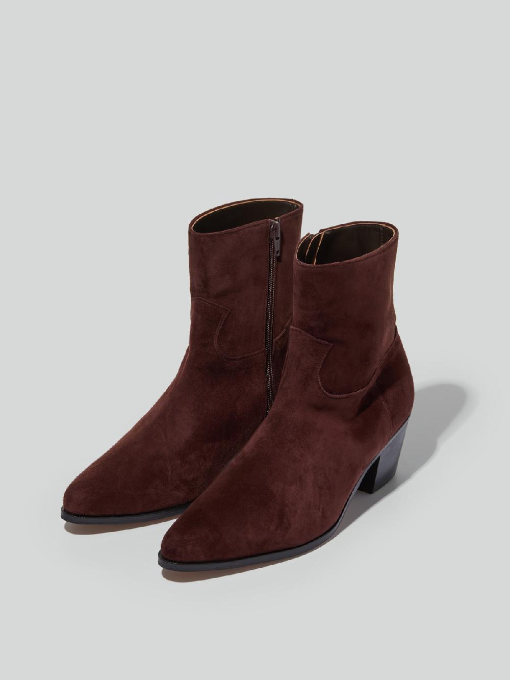 Recto SUEDE ANKLE BOOTS (MAHOGANI BROWN)