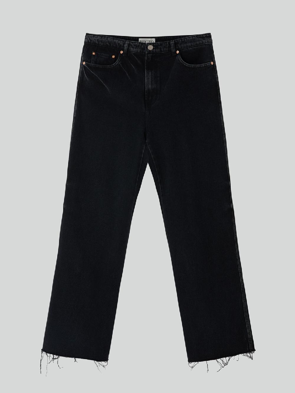 recto THEO WASHED DENIM PANTS (BLACK)