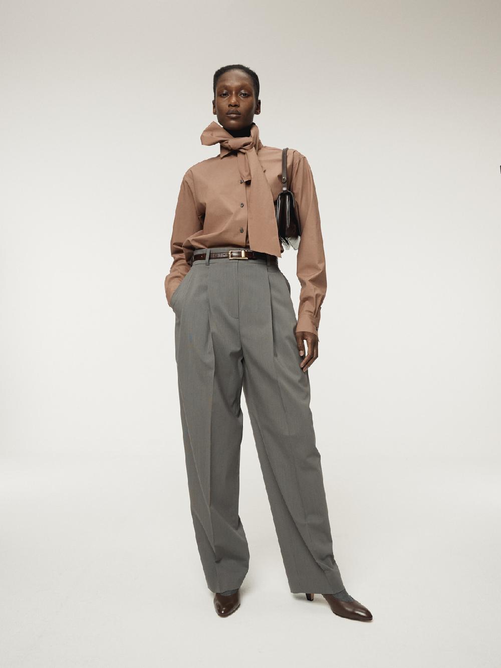 Recto TWO TUCK SUIT PANTS (MIDNIGHT GREY)