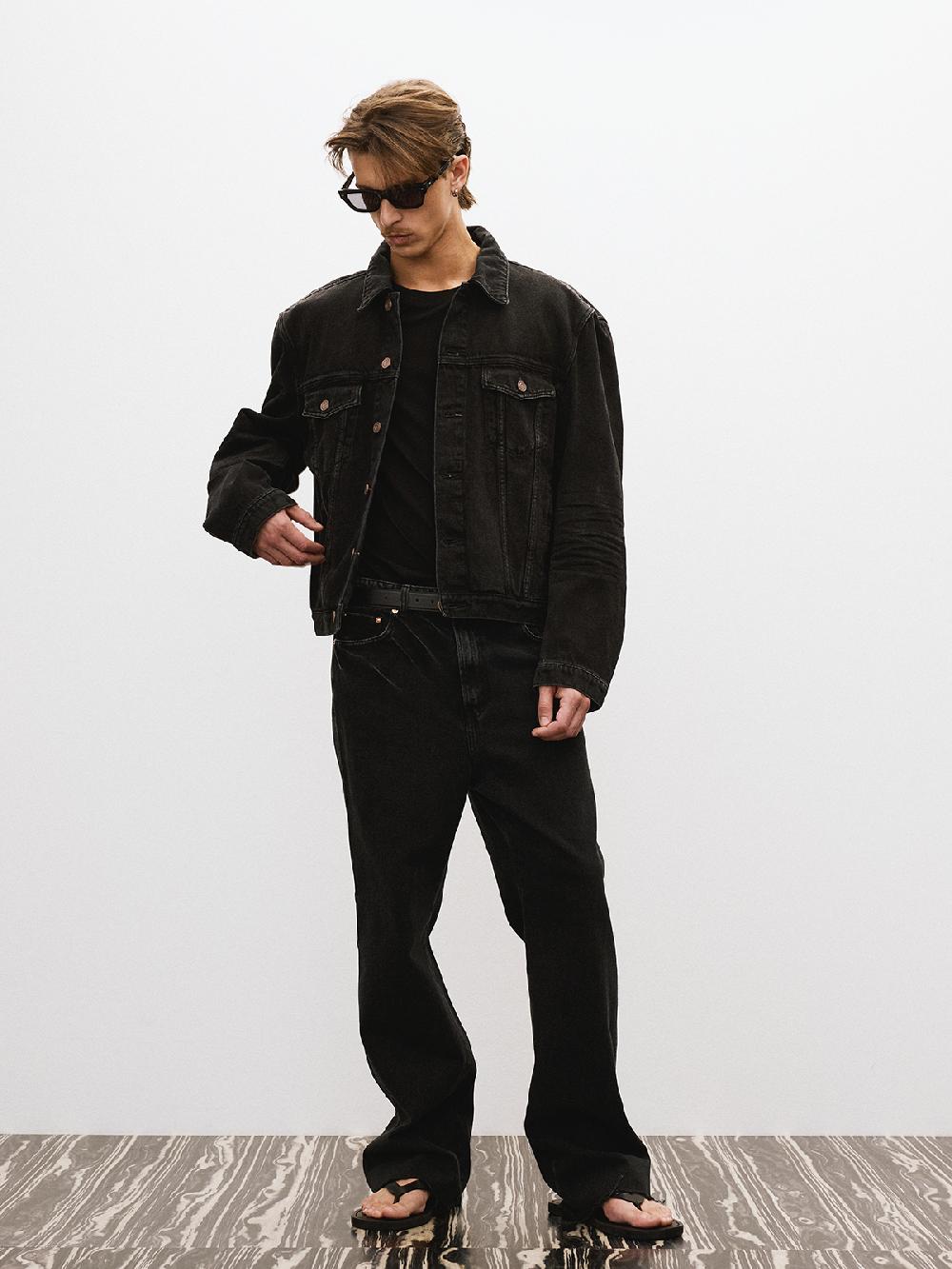 Recto VINCENT DENIM TRUCKER JACKET (BLACK)