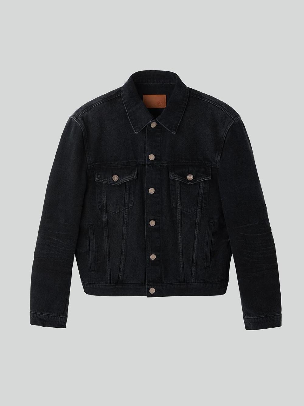 recto VINCENT DENIM TRUCKER JACKET (BLACK)