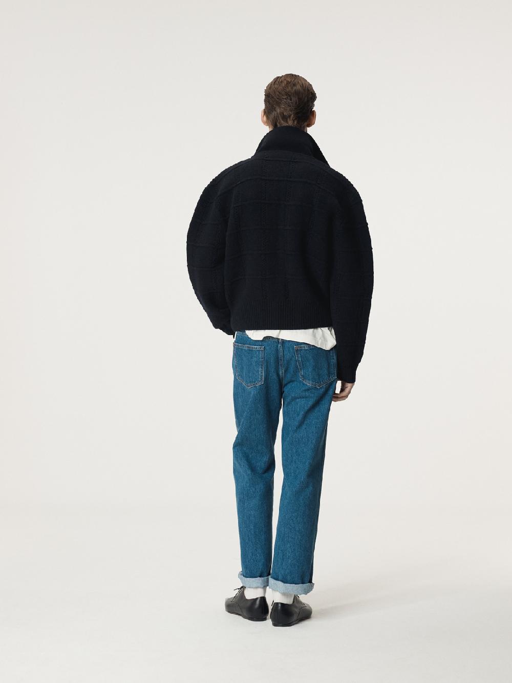 Recto VINTAGE BUTTON COLLAR CARDIGAN (DARK NAVY)