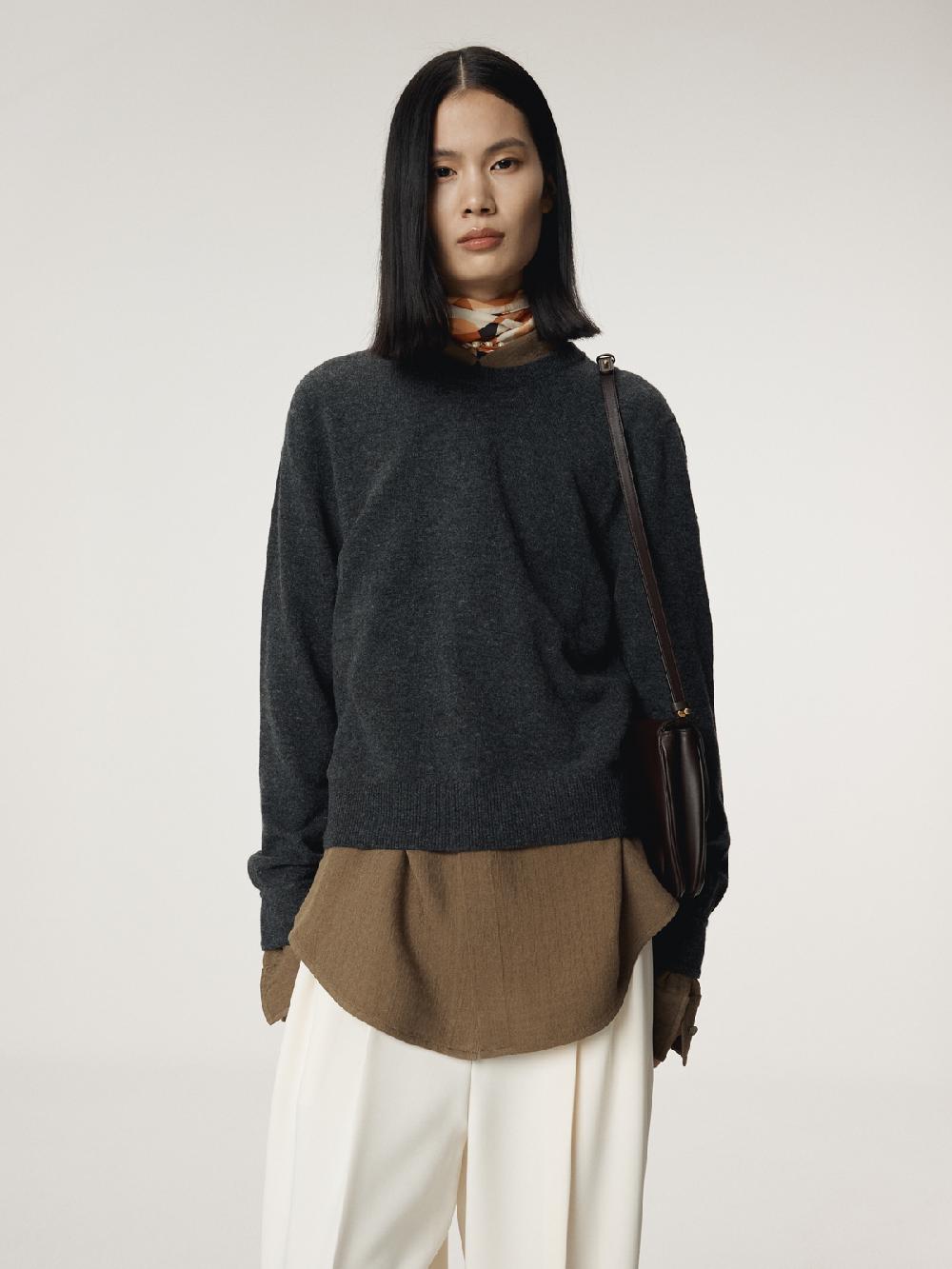 Recto VINTAGE CIRCLE MOTIF SILK TIE SCARF (ORANGE)