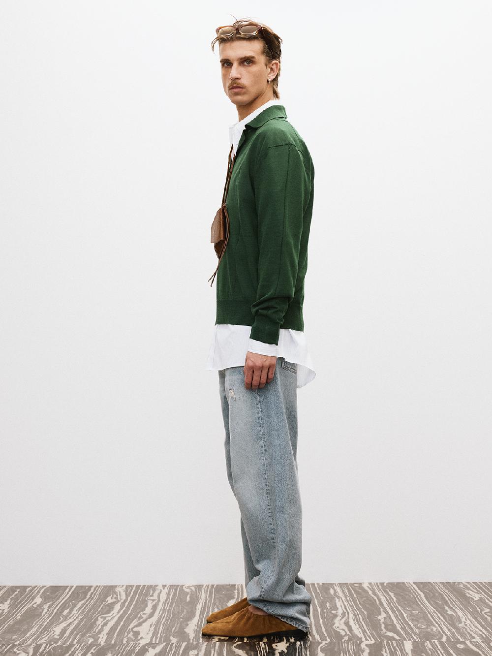 Recto VINTAGE DADDY KNIT POLO TOP (VINTAGE GREEN)