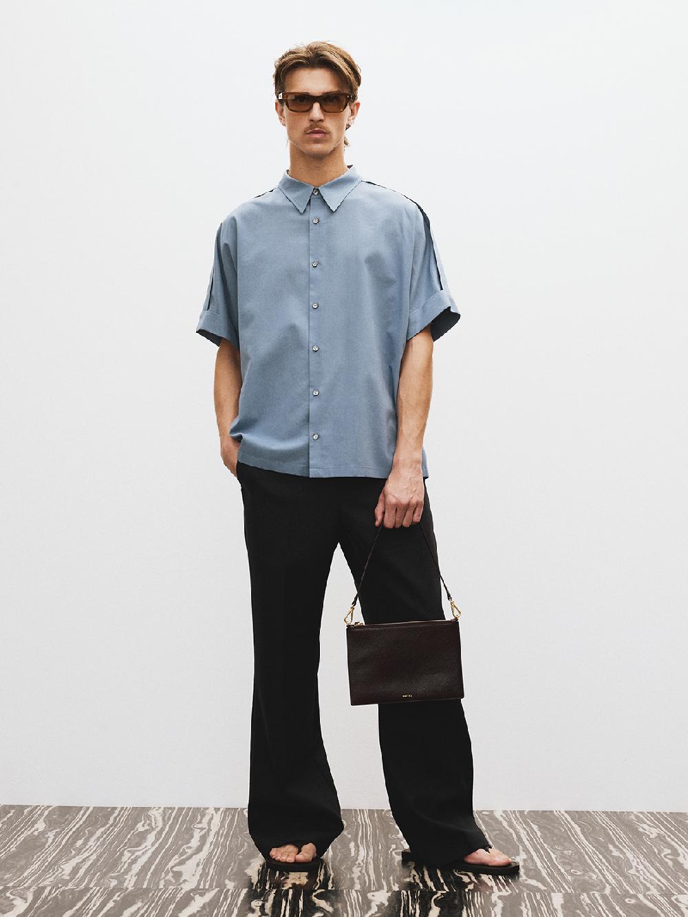 Recto VINTAGE DADDY OVER SHIRT (DUSTY BLUE)
