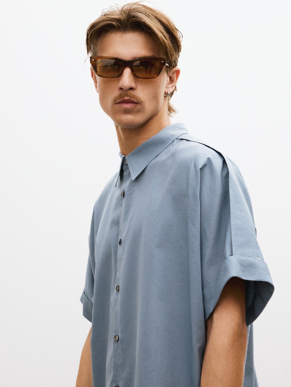 recto VINTAGE DADDY OVER SHIRT (DUSTY BLUE)