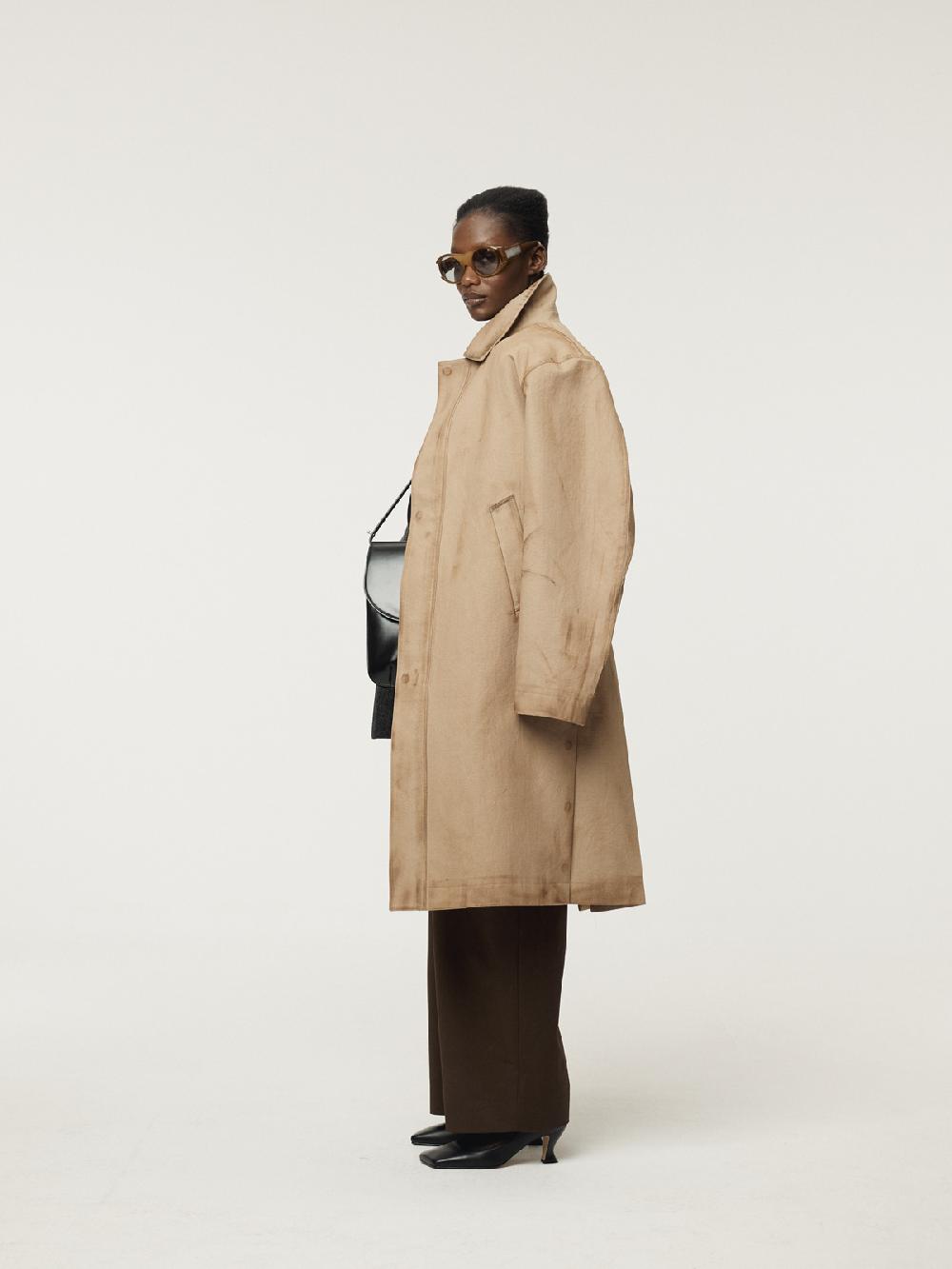 Recto VINTAGE EFFECT COTTON COAT (DESERT)