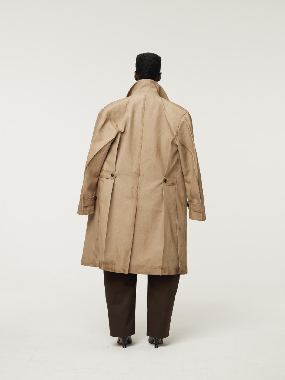Recto VINTAGE EFFECT COTTON COAT (DESERT)