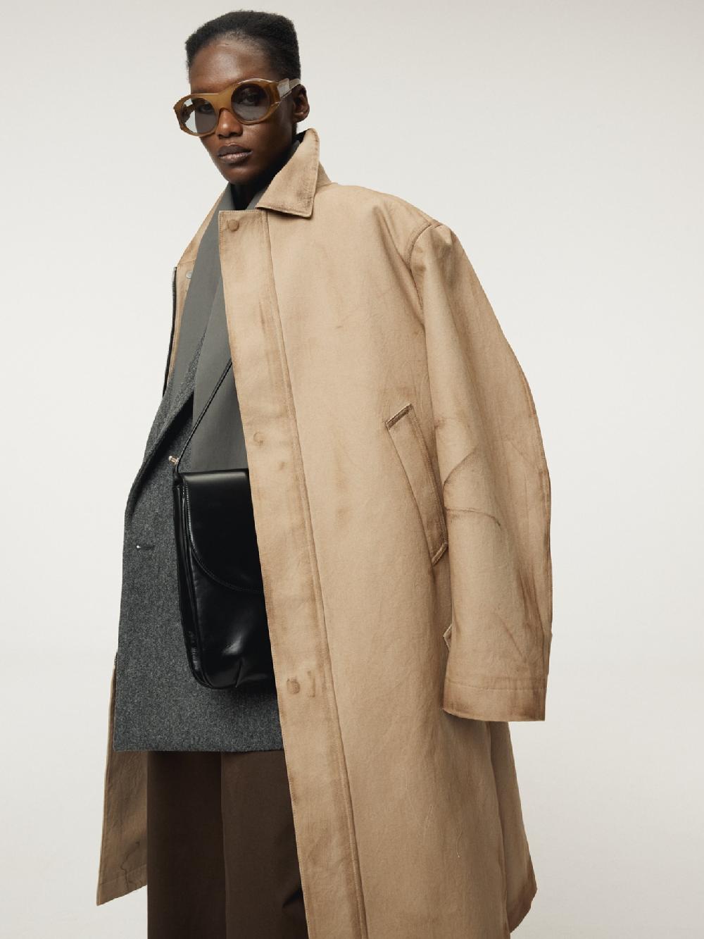 recto VINTAGE EFFECT COTTON COAT (DESERT)