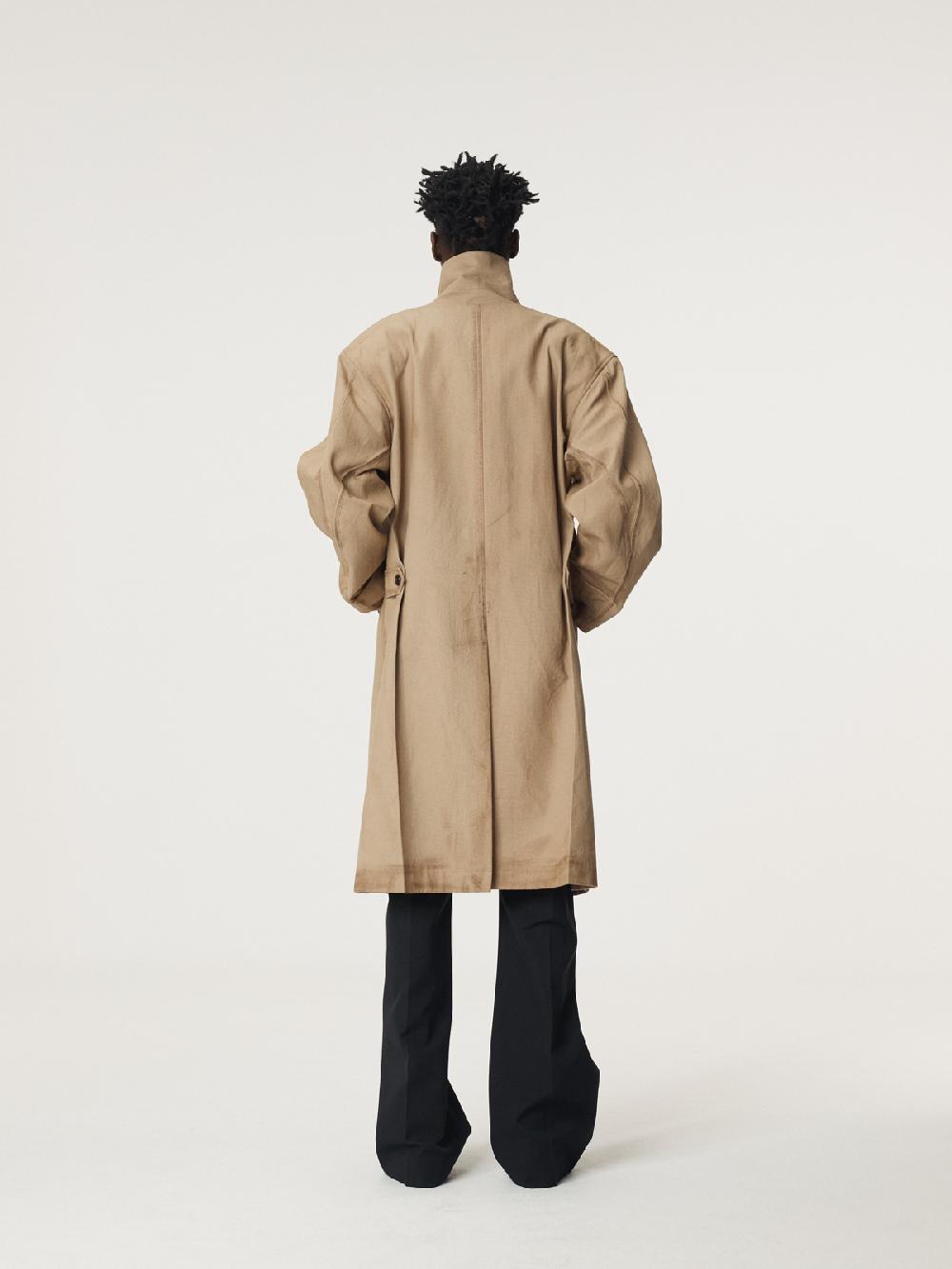 Recto VINTAGE EFFECT COTTON COAT (DESERT)