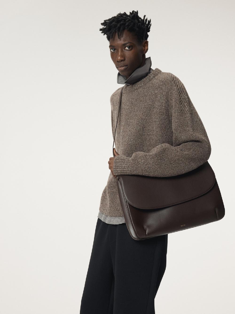 recto VINTAGE FLAP BAG LARGE (MAHOGANI BROWN)