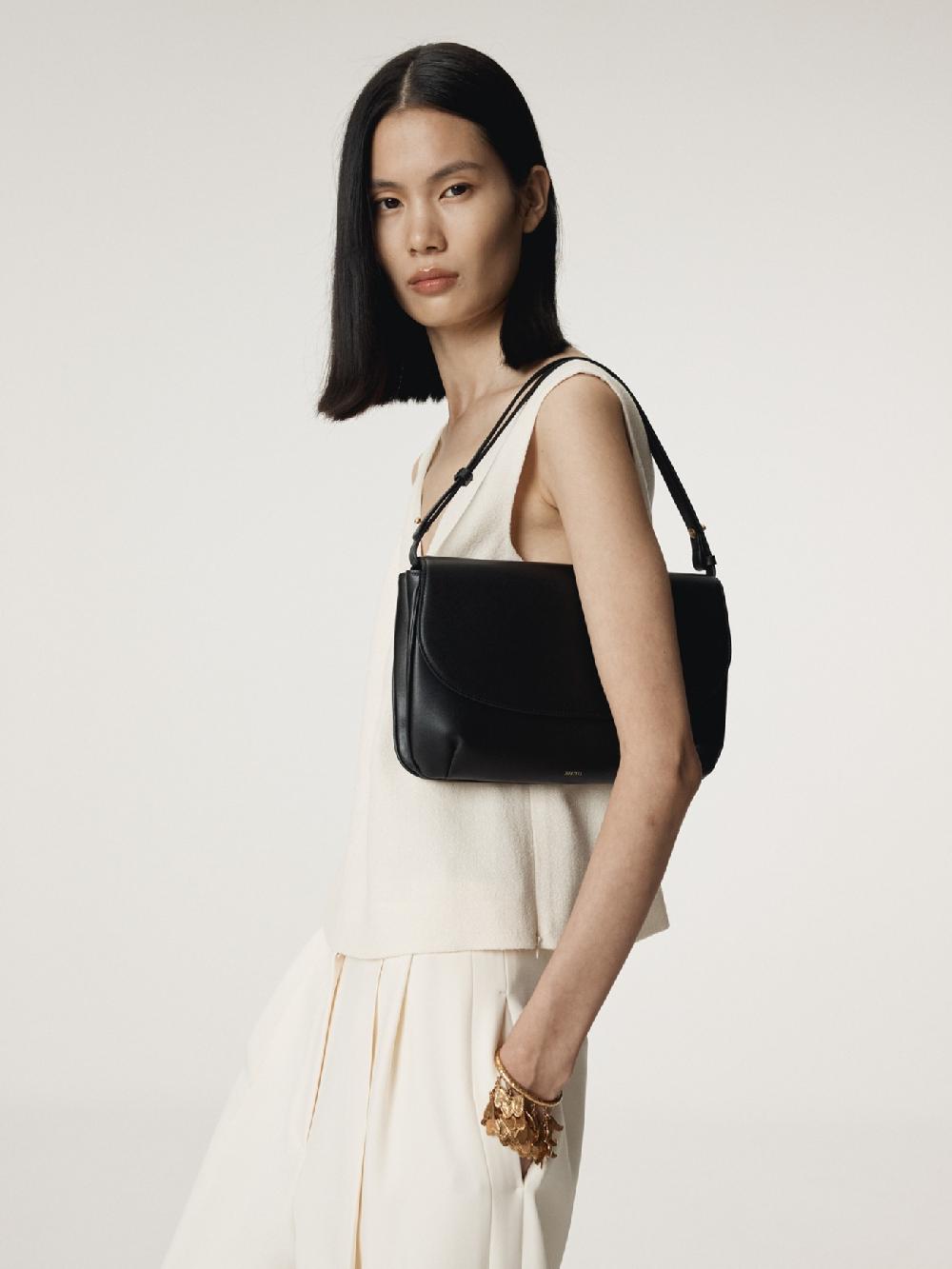 recto VINTAGE FLAP BAG MEDIUM (BLACK)