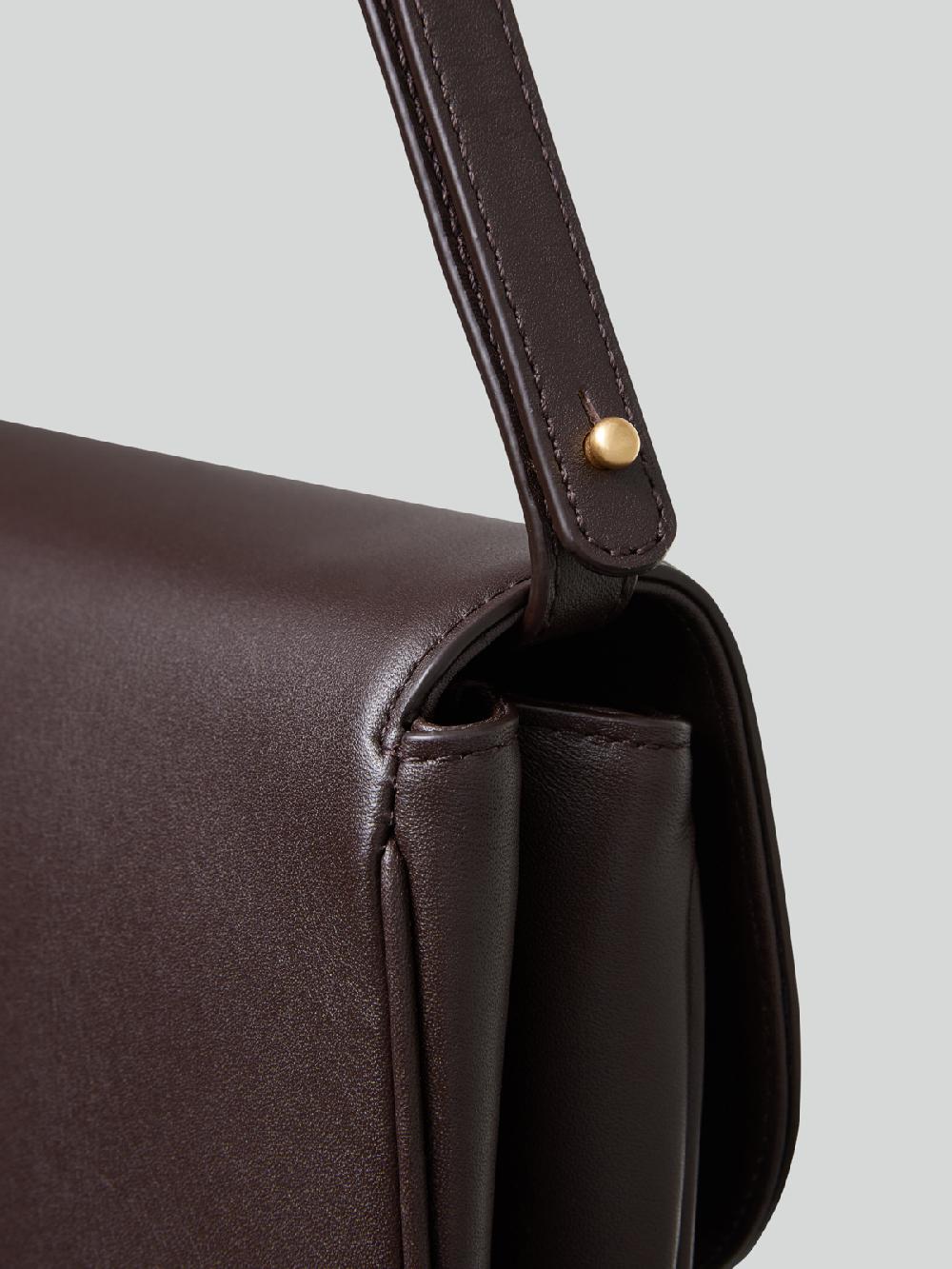 Recto VINTAGE FLAP BAG MEDIUM (MAHOGANI BROWN)