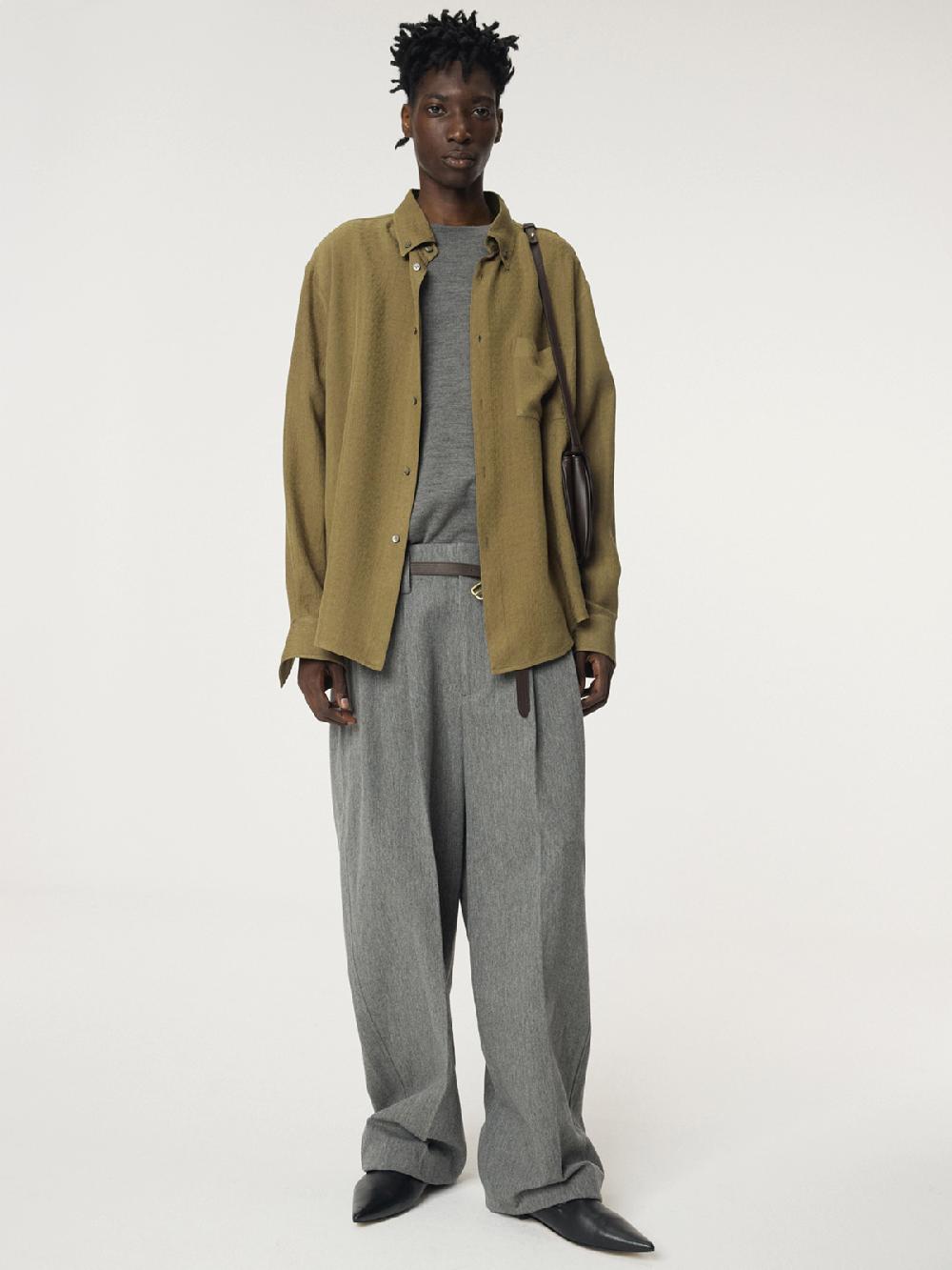 Recto VINTAGE JACQUARD SHIRT (KHAKI)