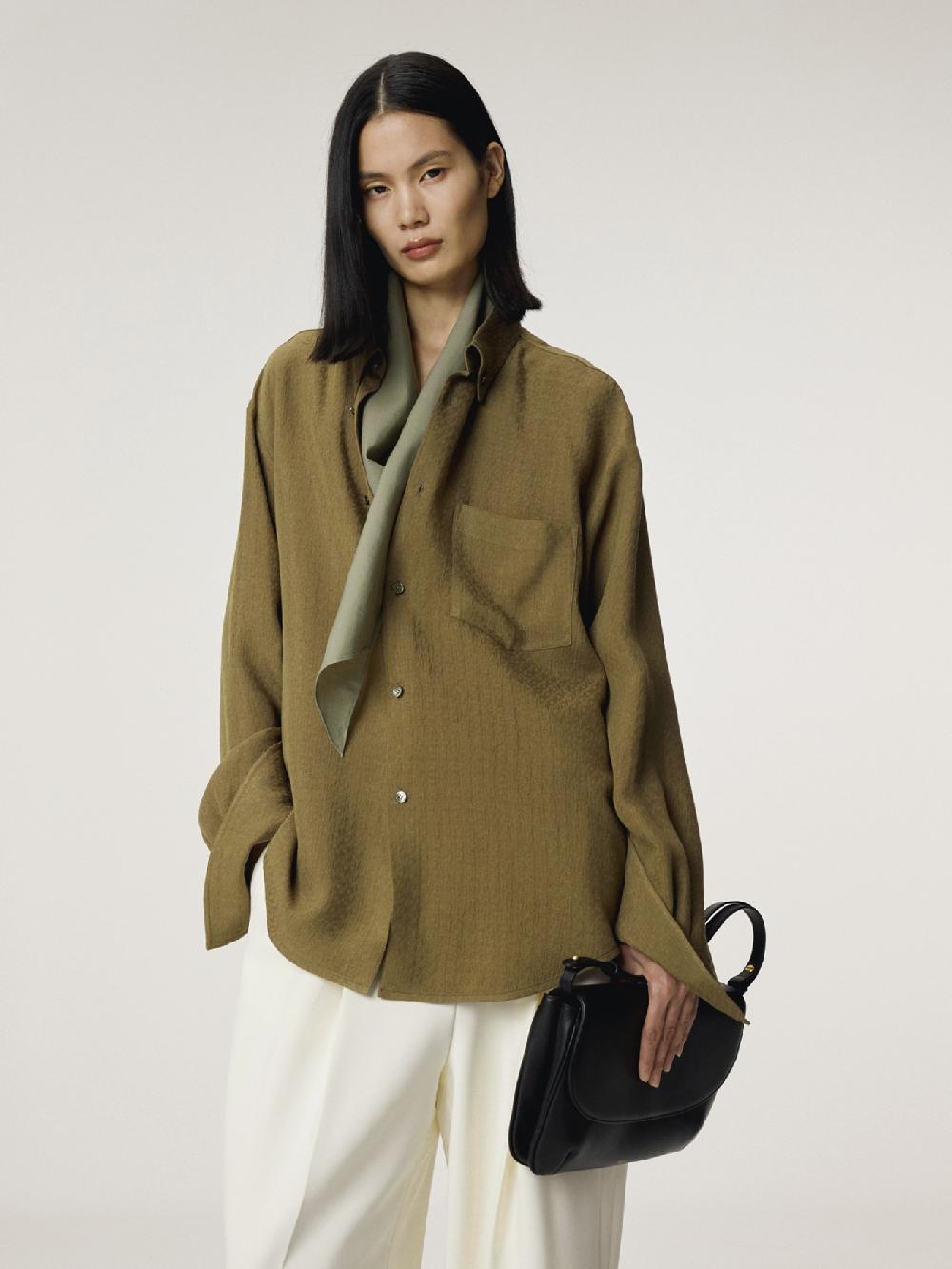 recto VINTAGE JACQUARD SHIRT (KHAKI)