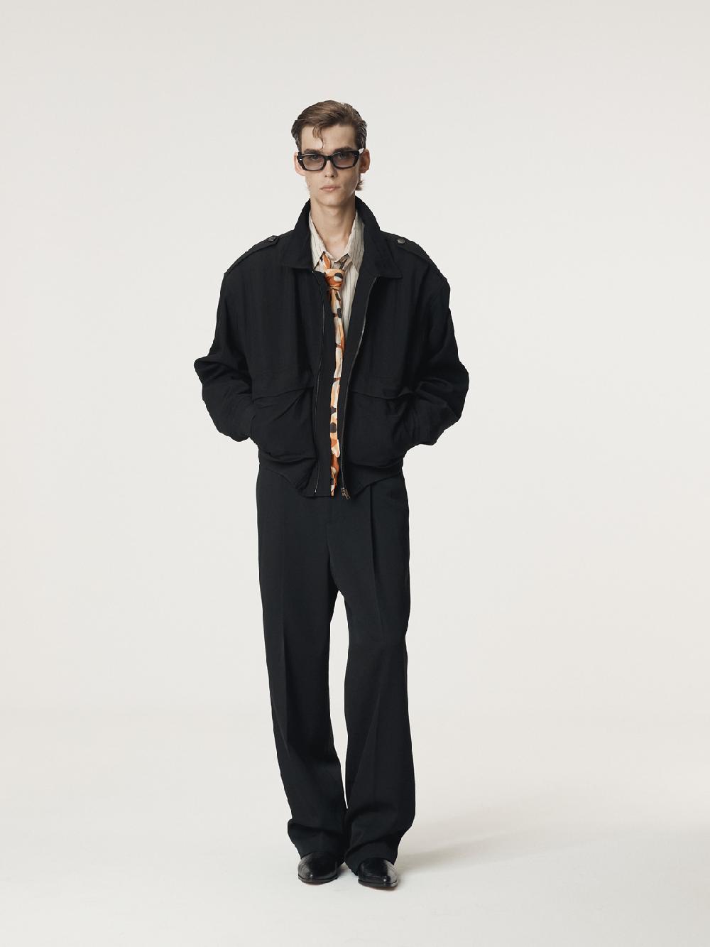 Recto VINTAGE PRESSED CREASE JUMPER (BLACK)