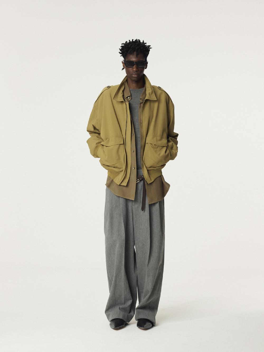 recto VINTAGE PRESSED CREASE JUMPER (OLIVE)