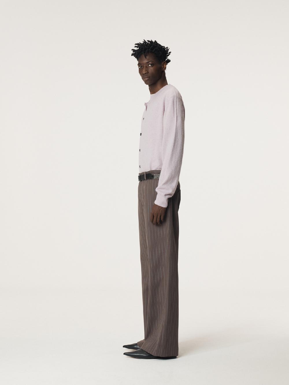 Recto VINTAGE STRIPE FLARE PANTS (SEPIA GREY)